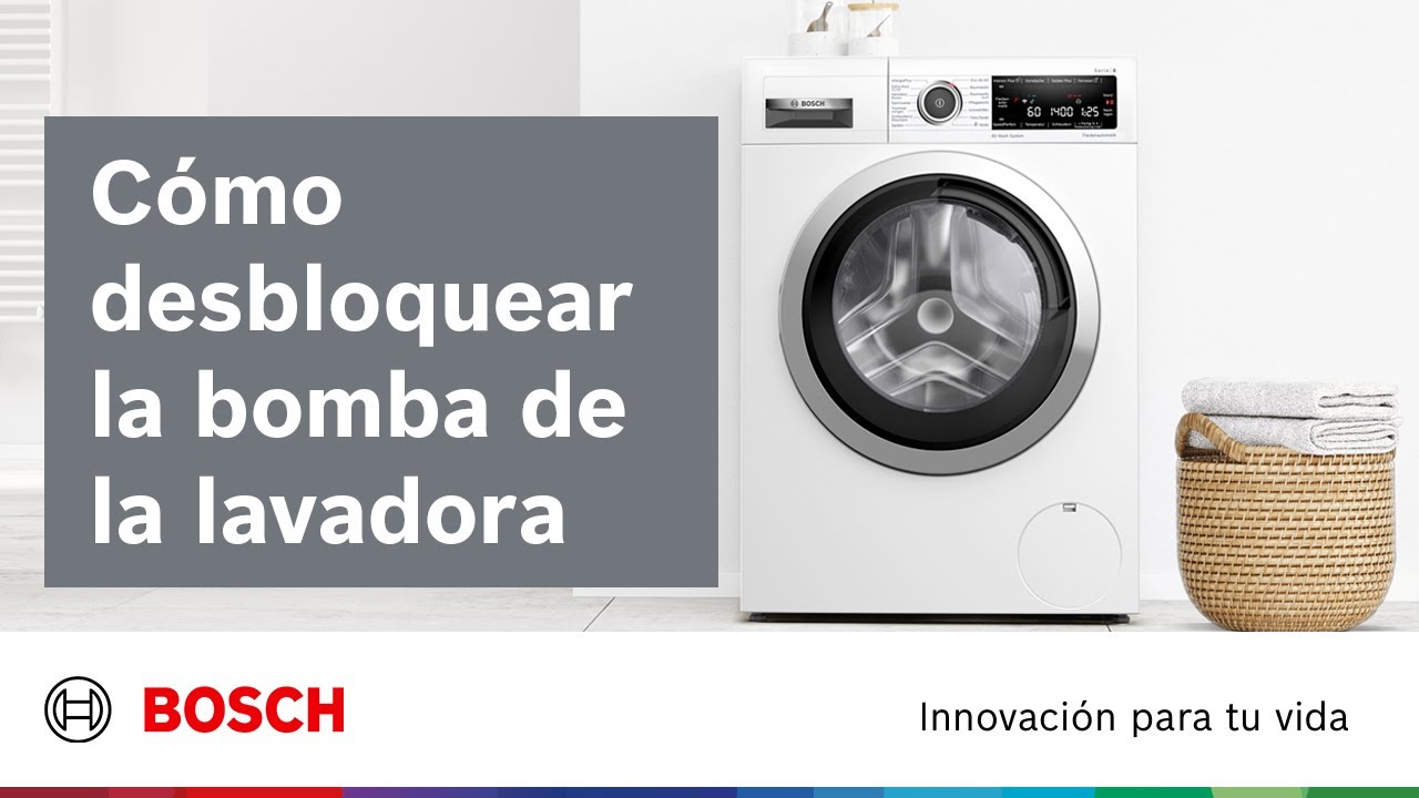 💧 ¿Tu Lavadora Bosch no Desagua? Así puedes Desbloquear la Bomba